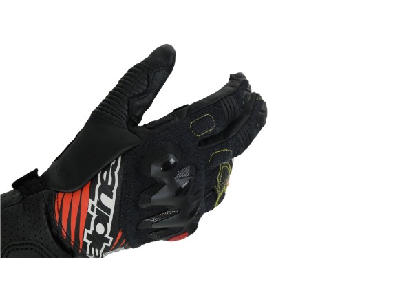 Motorradhandschuhe Alpinestars GP Tech V2 Gloves schwarz weiß rot fluo