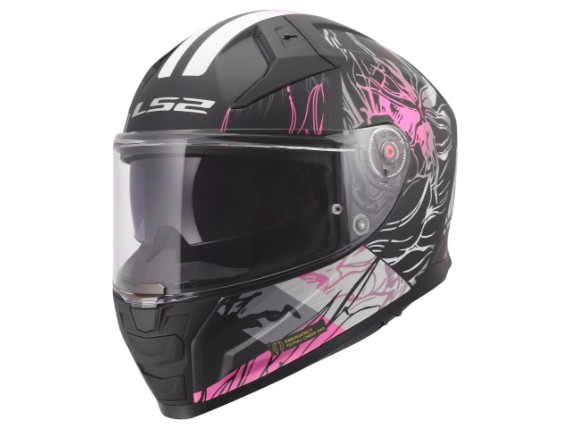 LS2 FF811 VECTOR II DARFLO MATT BLACK PINK -168112711 (1)