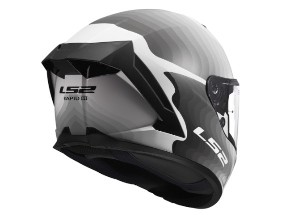 LS2 FF820 RAPID III FLOW WHITE GREY -168200302 5