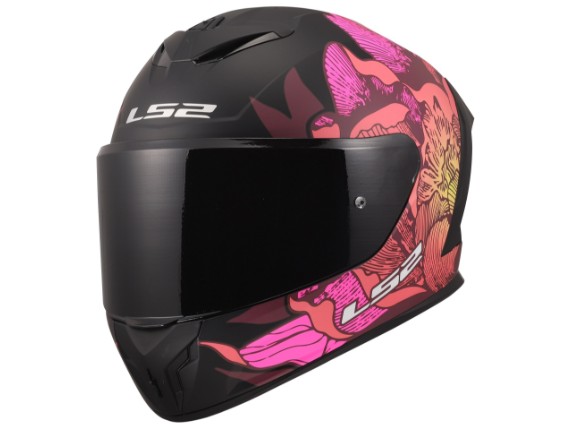 LS2 FF820 RAPID III POPPIES II BLACK PINK 168200411 (2)
