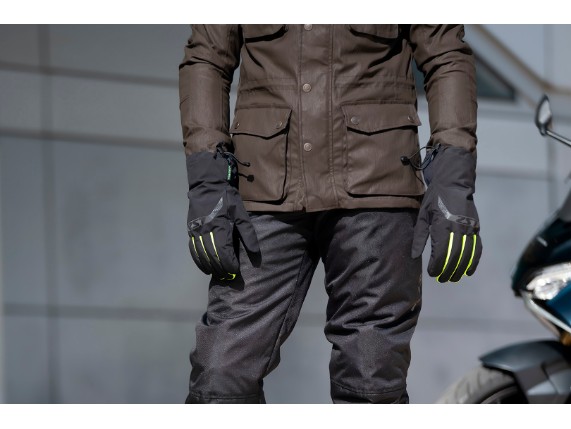 LS2 THERMORAIN GLOVES BLACK H-V YELLOW 7