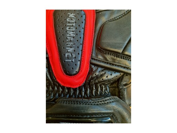 Motomagnet Race Evo Handschuhe schwarz rot fluo detail 2