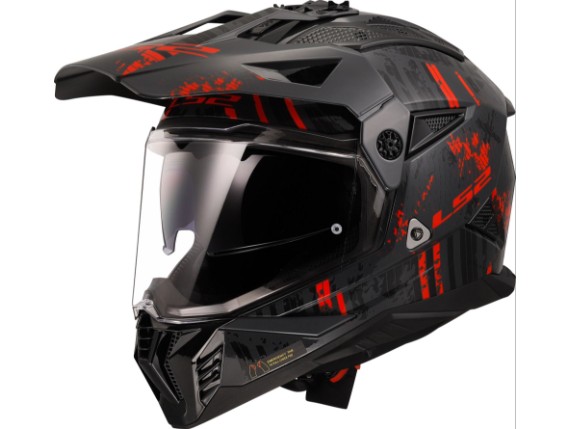 MX702 PIONEER II CRAZY MATT BLACK RED -467022332