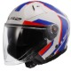 white blue red