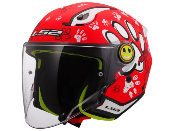 LS2 OF622 FUNNY II PAWS RED -366222231 (1)