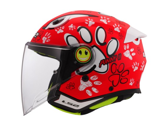 LS2 OF622 FUNNY II PAWS RED -366222231 (2)