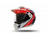 Aries Endurohelm Adventurhelm Motorradhelm rot blau