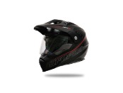 Aries Endurohelm Motorradhelm  schwarz rot