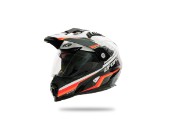 Aries Endurohelm Adventurehelm Motorradhelm schwarz weiß