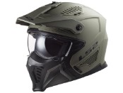 OF606 Drifter Solid Jethelm mit abnehmbarem Kinnteil Visier Schirm Motorradhelm