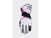 RFX Sport EVO Women Motorradhandschuh Lederhandschuh Damen weiß pink