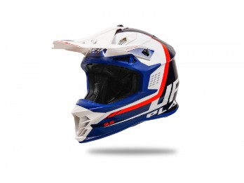 Intrepid Motocrosshelm Crosshelm MX Motorradhelm blau weiß