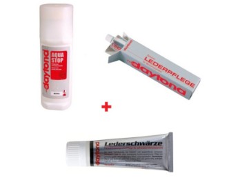 Pflegemittel-Set Lederpflege Aqua Stop und Lederschwärze