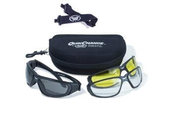 Quick Change Kit Bikerbrille 3x Wechselgläser Brillenband