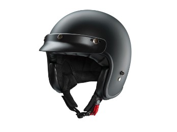 RB-720 klassischer Jethelm Motorrad schwarz matt