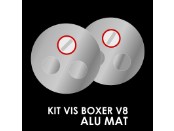 Visiermechanik für Boxer V8 incl Abdeckplatten (Silbermatt)
