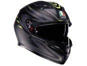 K3 Syth Integralhelm (mattschwarz / fluogelb)