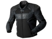 S1 Mesh D3O Leder Motorradjacke (schwarz)
