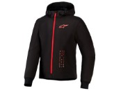 Radium Tech Zip Motorrad Hoodie (schwarz / rot)