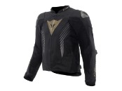 Super Speed 5 perforierte Motorradjacke (Schwarz/Gold)