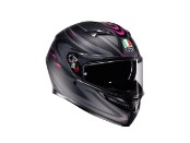 K3 Syth Motorradhelm (Schwarzmatt/Pink)