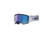 Vision 8 Amber Motorradbrille (Weiß Navy/Blau verspiegelt)