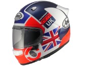 Quantic Nation UK Motorradhelm (Weiß/Blau/Rot)