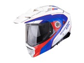 ADX-2 Kamps Motorradhelm (Weiß/Rot/Blau)