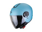 Exo-City II Celestial Solid Motoradhelm (Blaumatt)