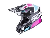 VX-16 EVO Air Analog Crosshelm (Schwarz/Blau/Pink)