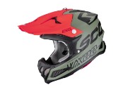 VX-22 Air Updown Motorradhelm (Grünmatt/Schwarz/Rot)