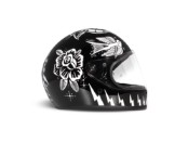 Rivale Panther Motorradhelm (Schwarz/Weiß)