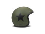 Retro Star Green Motorradhelm (Grünmatt)