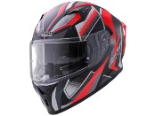 GM 711 Integralhelm (Schwarzmatt/Rot)