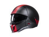 i20 Batol Motorradhelm (Schwarzmatt/Rot)