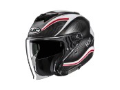 i31 Depa Motorradhelm (Schwarz/Weiß/Rot)