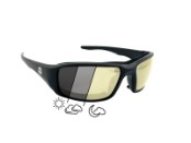 New York 24 DYT Motorradbrille gelb selbsttönend (Schwarz)
