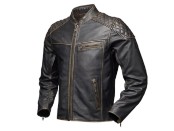 Phinix Motorrad Lederjacke (Braun)