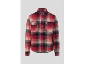 Houston Rider Shirt Motorradhemd (Rot/Schwarz/Beige)