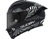 Stellar 2 Molten Motorradhelm (Schwarzmatt/Grau/Weiß)