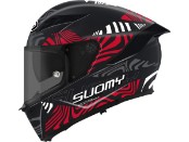 Stellar 2 Molten Motorradhelm (Schwarzmatt/Rot/Weiß)