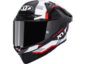 R1R Carbon Zone Motorradhelm (Schwarz/Weiß/Rot)