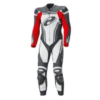 Rush Motorradlederkombi 1tlg. (Schwarz/Weiß/Rot)