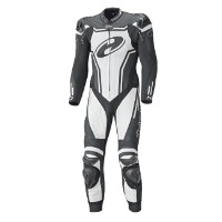 Rush Motorradlederkombi 1tlg. Kurzgröße (Schwarz/Weiß)