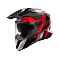 Commander 2 Skip Motorradhelm (schwarz / weiß / rot)