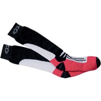 Racing Road Sommer Motorradsocken (Schwarz/Weiß/Rot)