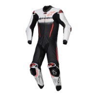 GP-R7 Motorradlederkombi 1tlg. (Weiß/Schwarz/Rot)