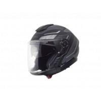 J2 Sigma Grey Motorradhelm (Schwarzmatt/Anthrazit/Grau)