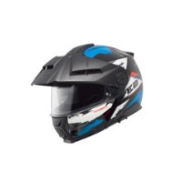E2 Trail Blue Motorradhelm (Schwarz/Weiß/Blau)