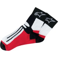 Short Racing Road Motorradsocken (Schwarz/Rot/Weiß)